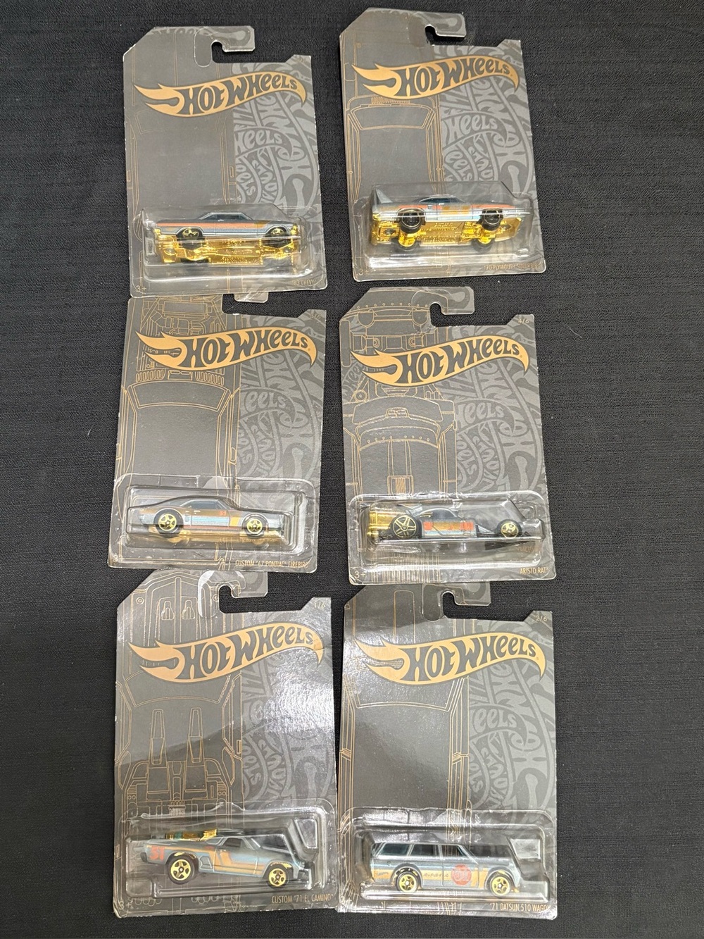 Hot Wheels 51st Anniversary Satin & Chrome Series #1-6